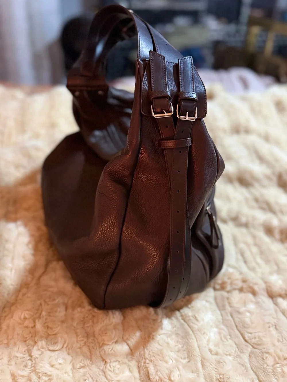 Brown Furla Hobo Bag Vintage